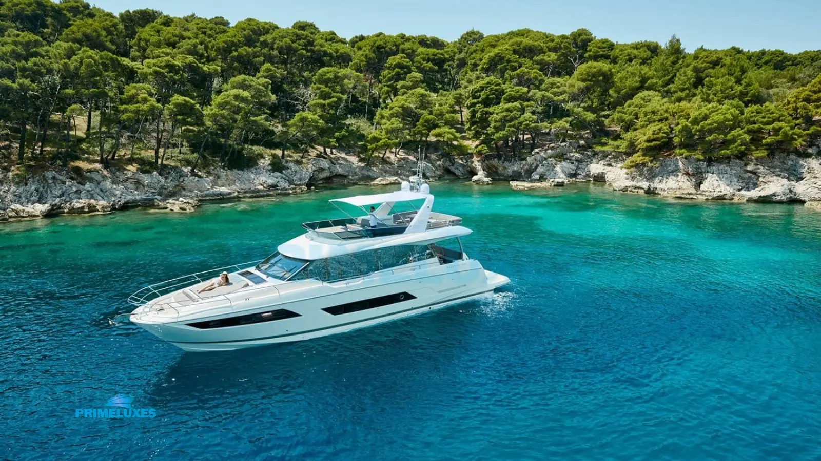 ROMY ONE Prestige 680 yacht charter on the French Riviera with crew